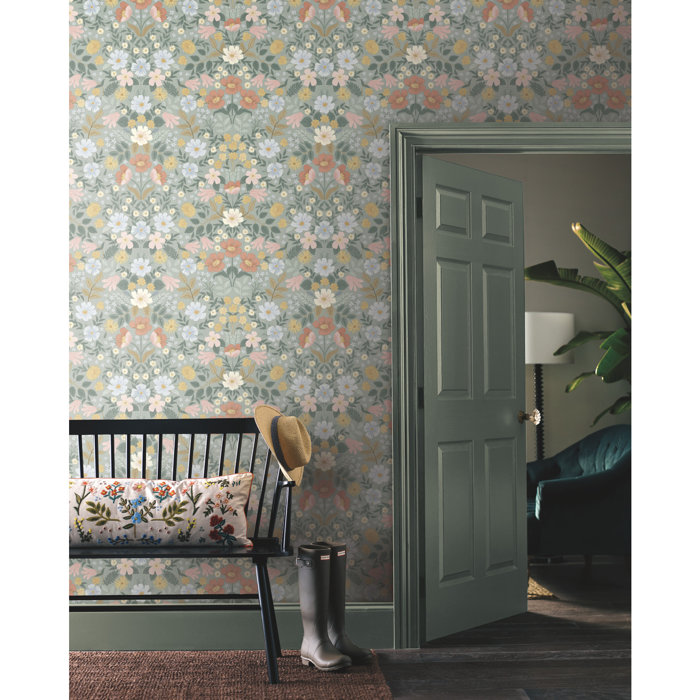 Bramble Garden 20" L x 27" W Peel and Stick Wallpaper Roll & Reviews